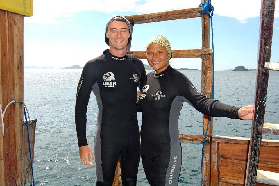 Founder's of this blog diving in Komodo
