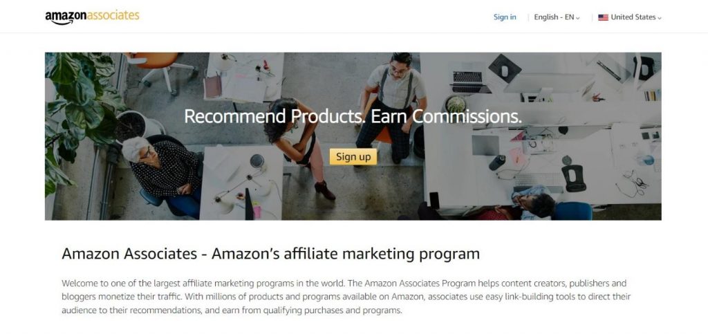 Amazon Associates affiliate program