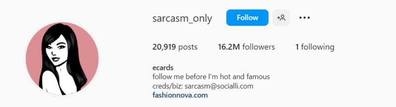 sarcasm_only social media memes account