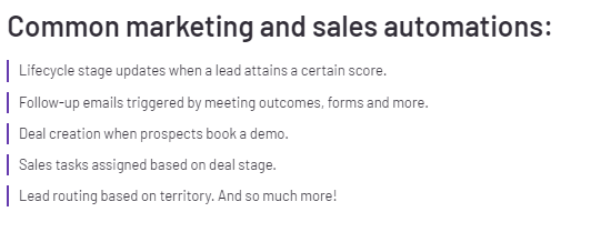 Marketing automation tasks