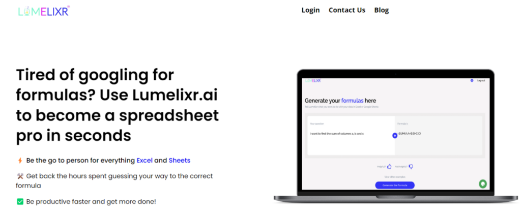 Lumelixr.ai AI Excel Assistant